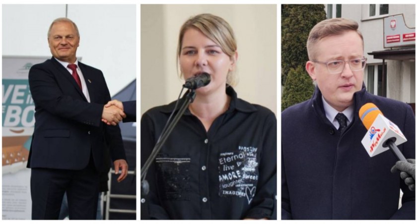 Zdjęcie: Posłowie Lech Kołakowski, Aleksandra Łapiak i Robert Winnicki