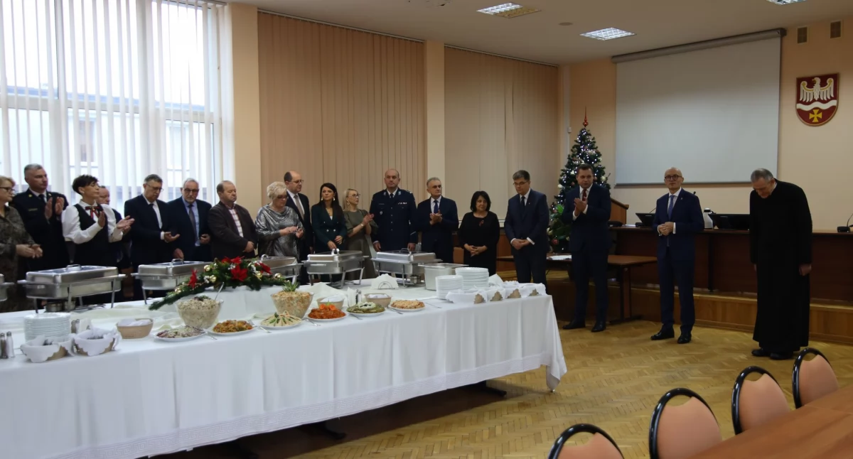 Spotkanie opłatkowe w Starostwie Powiatowym w Wysokiem Mazowieckiem