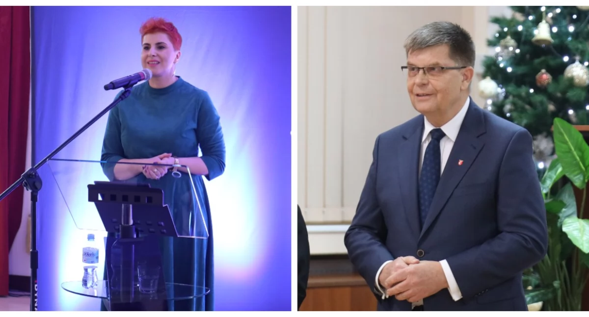 Wybory, Dwoje kandydatów Trzeciej Drogi Sejmiku powiatu wysokomazowieckiego - zdjęcie, fotografia