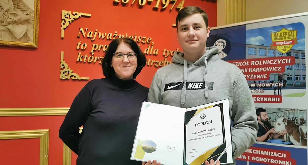 Edukacja, Sukces ucznia Krzyżewie podczas Olimpiady Młodych Producentów Rolnych Województwie Podlaskim [foto] - zdjęcie, fotografia