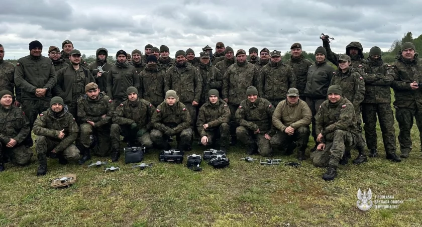 Wojsko, Terytorialsi Podlasia Dolnego Śląska wspólnym szkoleniu dronowym - zdjęcie, fotografia