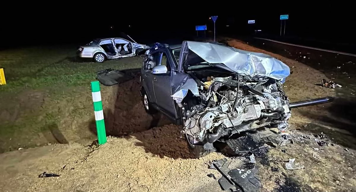 Wypadki drogowe, Dachowanie obwodnicy Sokół [foto] - zdjęcie, fotografia