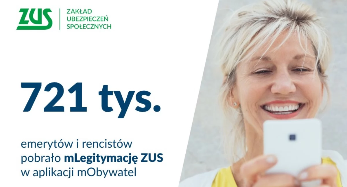 US - ZUS, MLegitymacja telefonie zdobywa popularność wśród emerytów rencistów - zdjęcie, fotografia