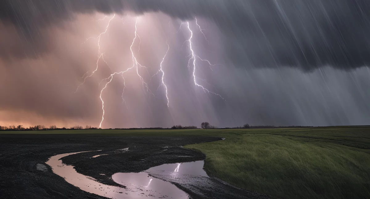 Meteo, Upał burze silny wiatr ostrzeżenie - zdjęcie, fotografia