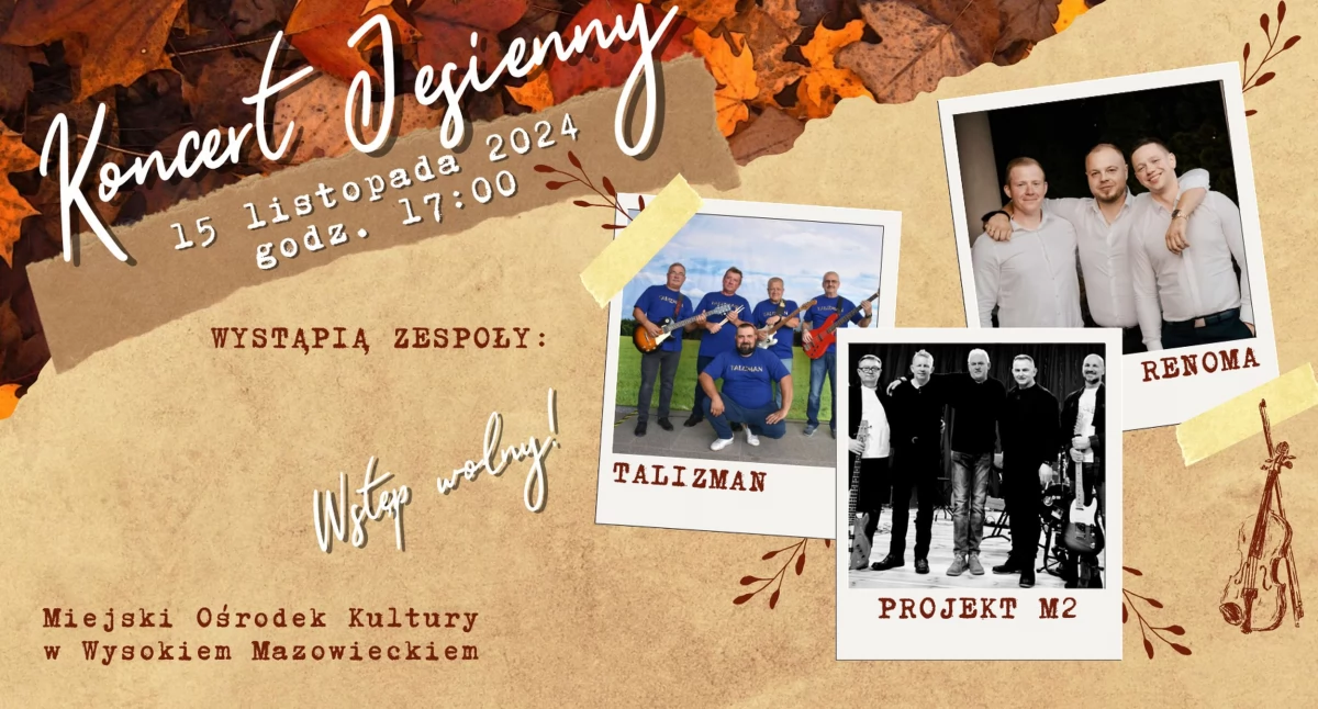 Koncerty, Zapraszamy jesienny koncert Wstęp wolny - zdjęcie, fotografia