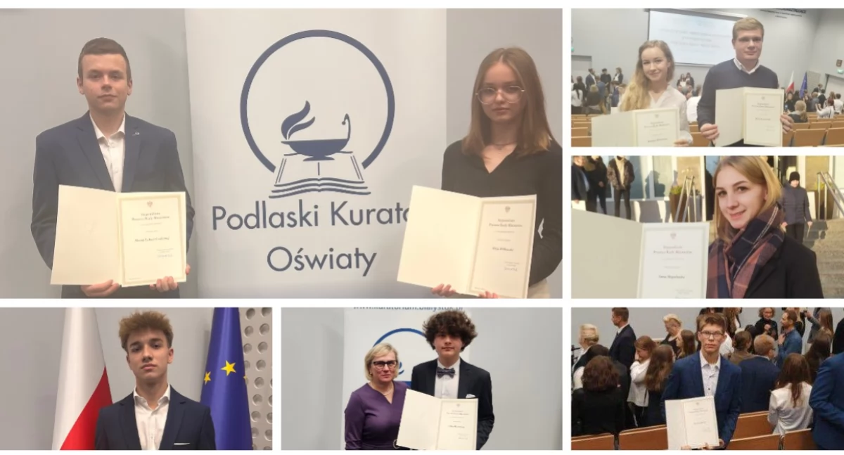 Edukacja, Uczniowie szkół ponadpodstawowych powiatu wysokomazowieckiego Stypendiami Prezesa Ministrów - zdjęcie, fotografia