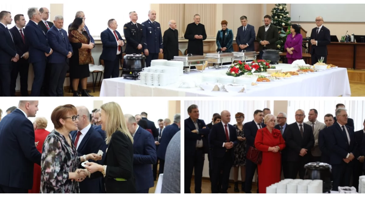 Uroczystości, Wigilijne spotkanie Starostwie Powiatowym Wysokiem Mazowieckiem [FOTO] - zdjęcie, fotografia