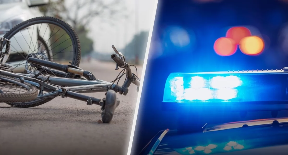 Wypadki drogowe, Potrącenie rowerzysty trasie Pszczółczyn Jeńki latek trafił szpitala - zdjęcie, fotografia