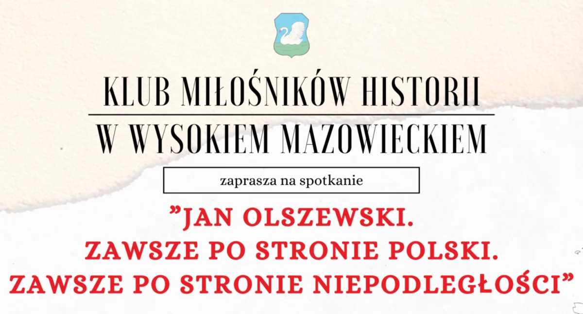 Historia, Spotkanie Klubu Miłośników Historii Wykład Janie Olszewskim Wysokiem Mazowieckiem - zdjęcie, fotografia