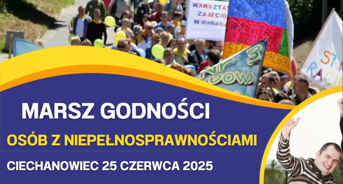 Organizacje pozarządowe, Silni razem Marsz Godności Osób Niepełnosprawnościami Ciechanowcu - zdjęcie, fotografia