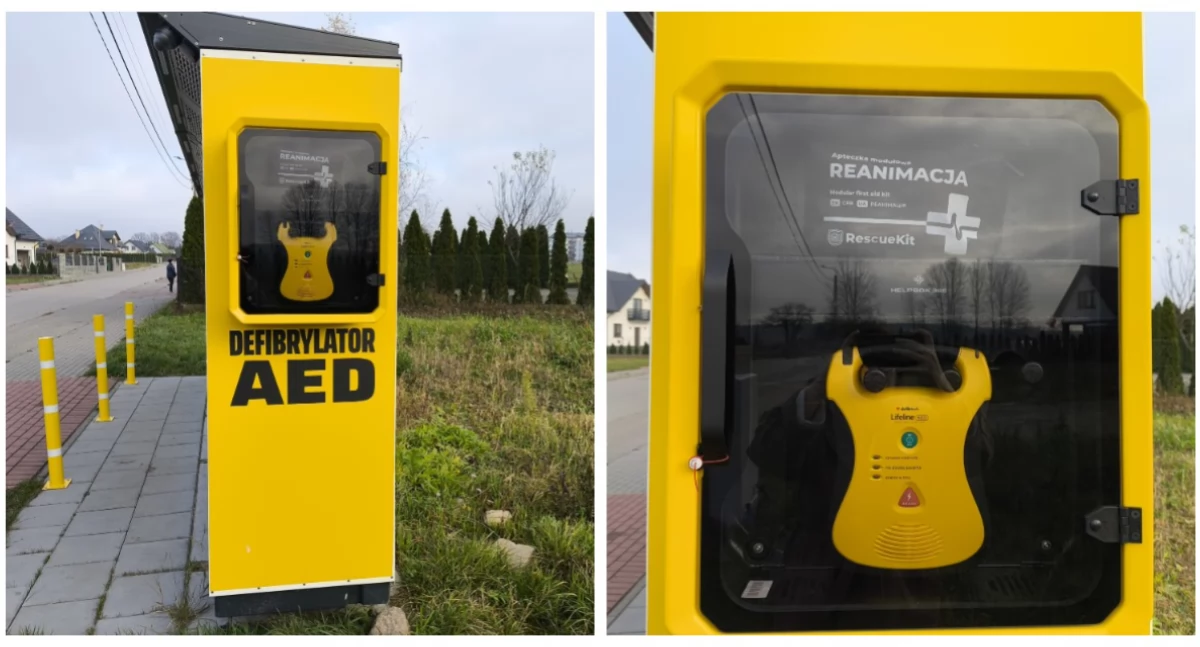 Zdjęcie: Stacja Helpbox 365 z defibrylatorem AED w Wysokiem Mazowieckiem