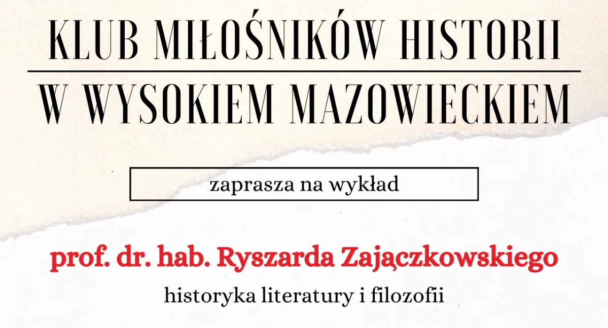 Historia, Wykład „Wielkim Resecie” Wysokiem Mazowieckiem spotkanie grudnia - zdjęcie, fotografia