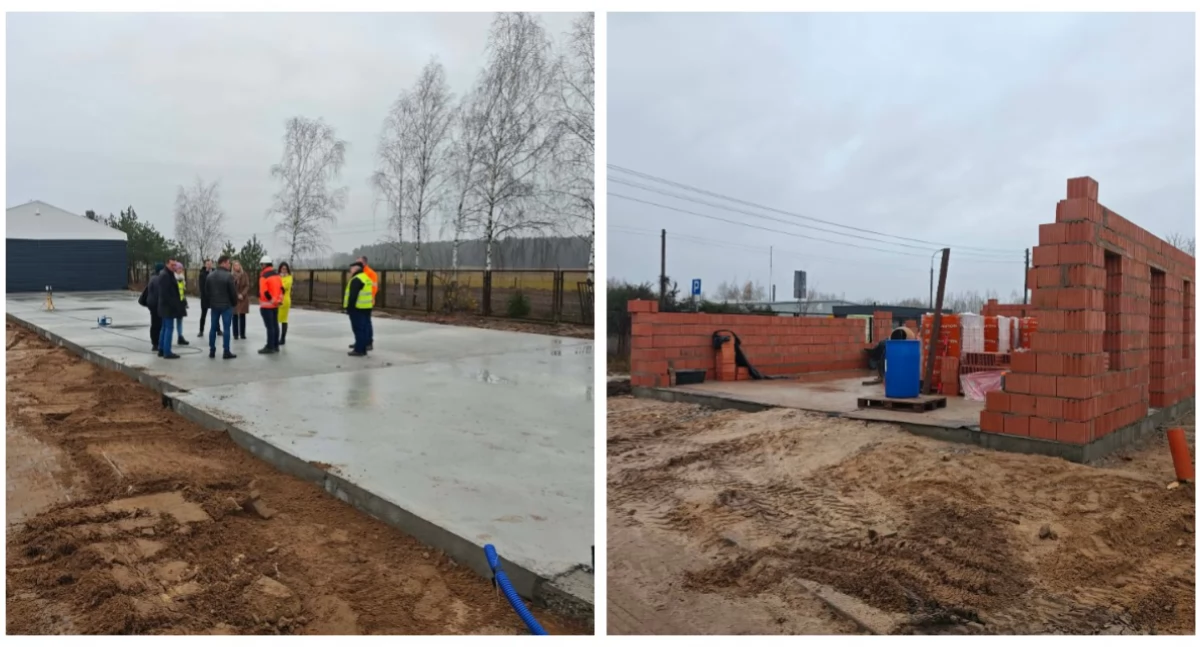 Trwa budowa nowego punktu selektywnej zbiórki odpadów w Ciechanowcu /fot. UM w Ciechanowcu