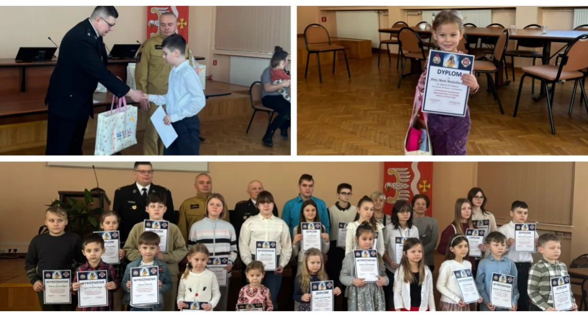 Konkursy, Młodzi artyści strażackim wydaniu Znamy laureatów etapu powiatowego Ogólnopolskiego Strażackiego Konkursu Plastycznego [foto] - zdjęcie, fotografia