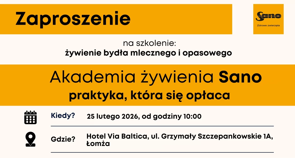 Zaproszenie na szkolenie w Łomży dla hodowców bydła mlecznego i opasowego