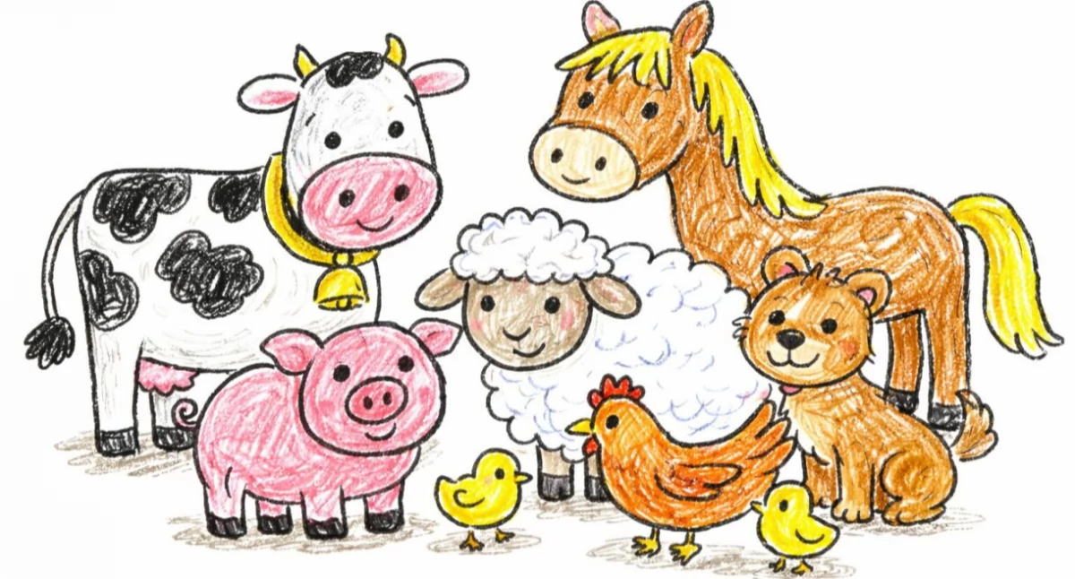 Konkursy, zachęca udziału konkursie plastycznym „Dobrostan zwierząt gospodarskich oczami dziecka” - zdjęcie, fotografia