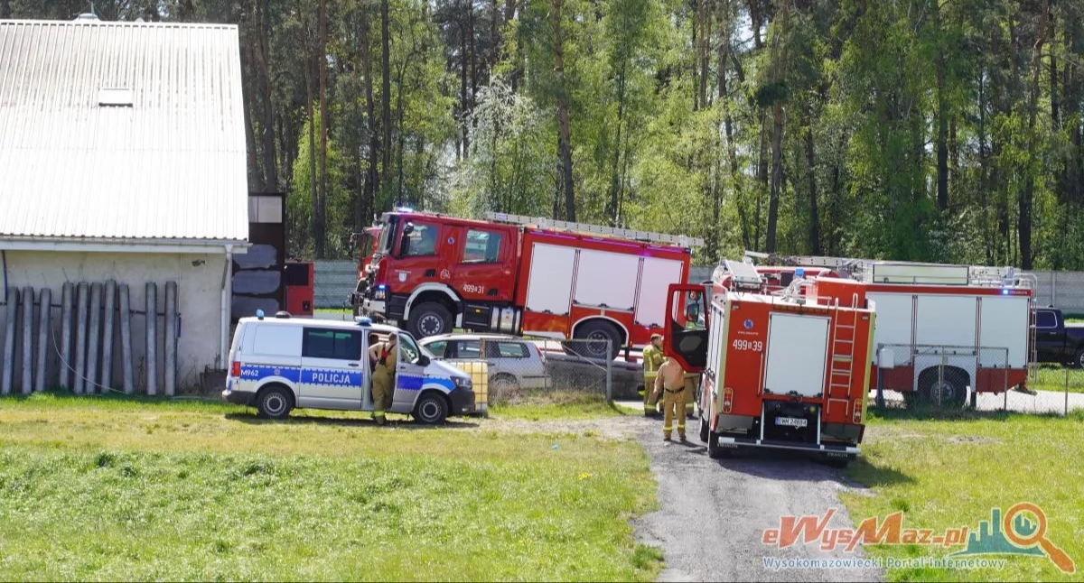Pożar kurnika w Osipach Lepertowiźnie. W środku było 40 tysięcy sztuk drobiu 