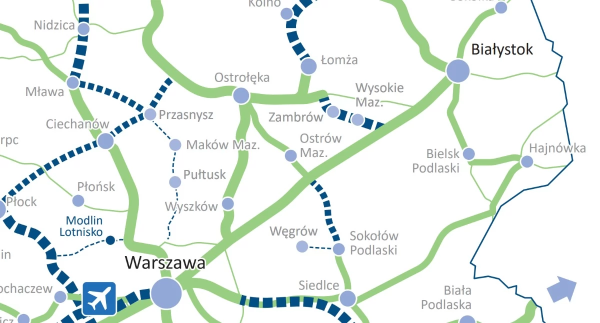 Mapa Zintegrowanej Sieci Kolejowej