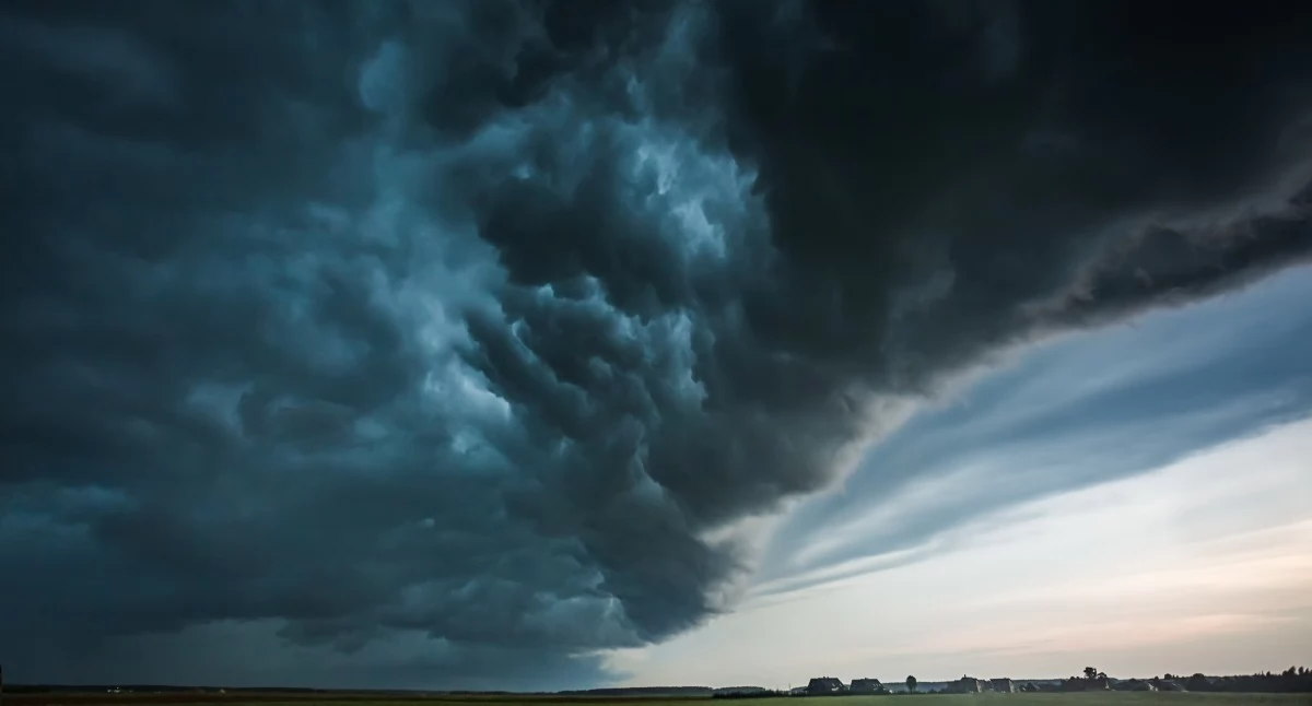 Meteo, Groźne burze nadciągają powiat wysokomazowiecki Wiatr ulewy - zdjęcie, fotografia
