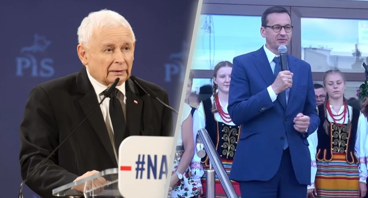 Zdjęcie: Jarosław Kaczyński i Mateusz Morawiecki - wizyty w Wysokiem Mazowieckiem