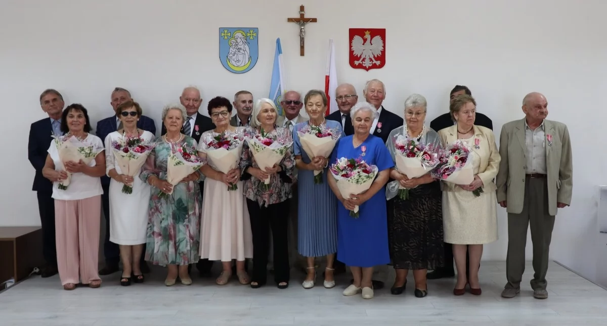 Jubileusze, Złote gminie Wysokie Mazowieckie Dziesięć świętowało lecie małżeństwa [foto] - zdjęcie, fotografia