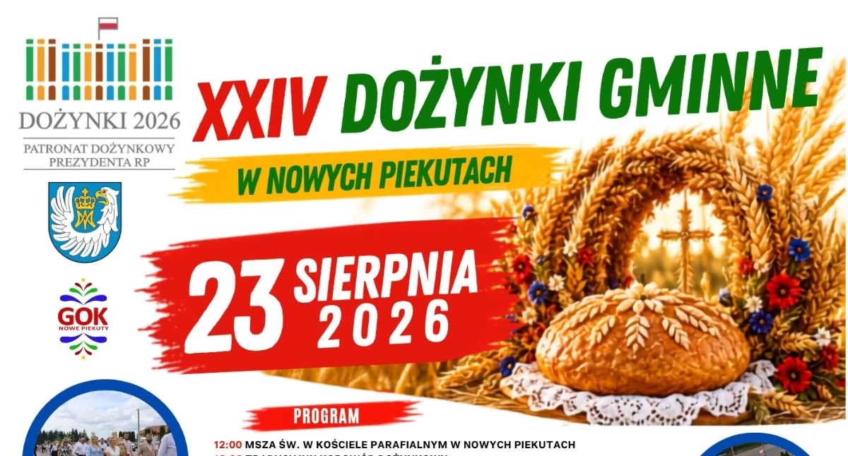 Imprezy plenerowe, Piekuty będą świętować zakończenie żniw Dożynki sierpnia [PROGRAM] - zdjęcie, fotografia