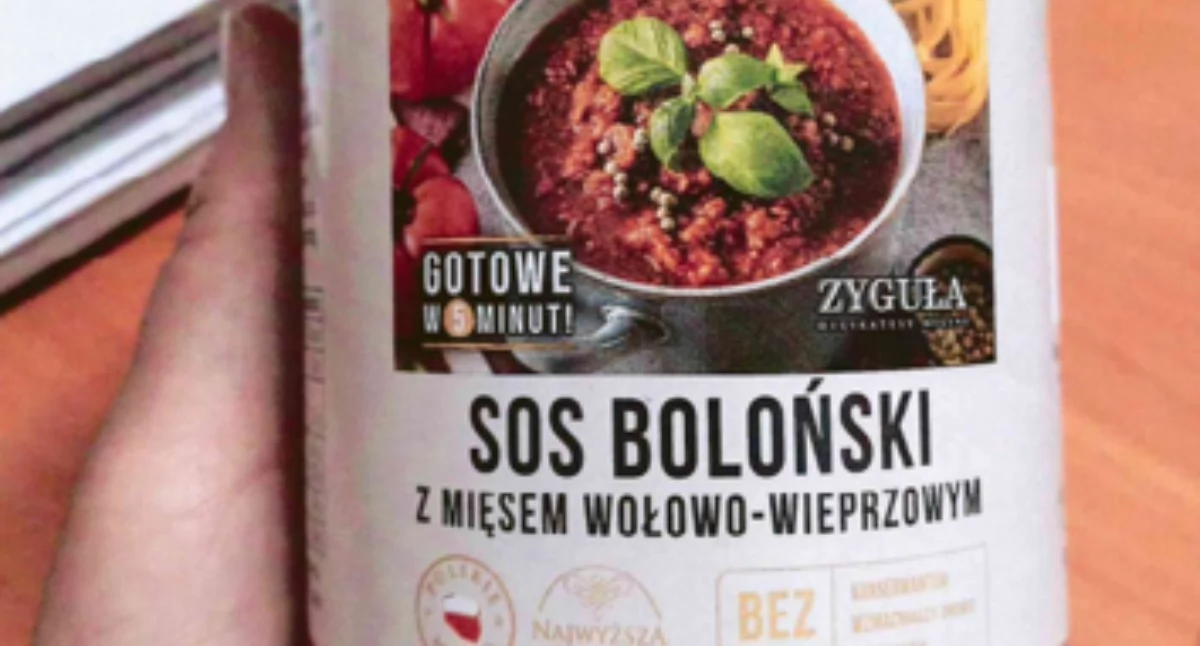 Komunikaty, Fragmenty szkła sosie bolońskim ostrzega - zdjęcie, fotografia