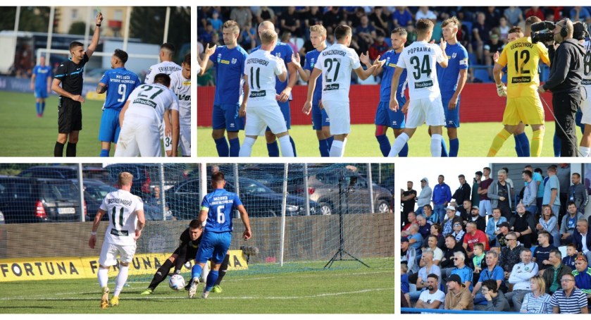 Zdjęcie przedstawia mecz pomiędzy Ruchem Wysokie Mazowieckie a Śląskiem Wrocław