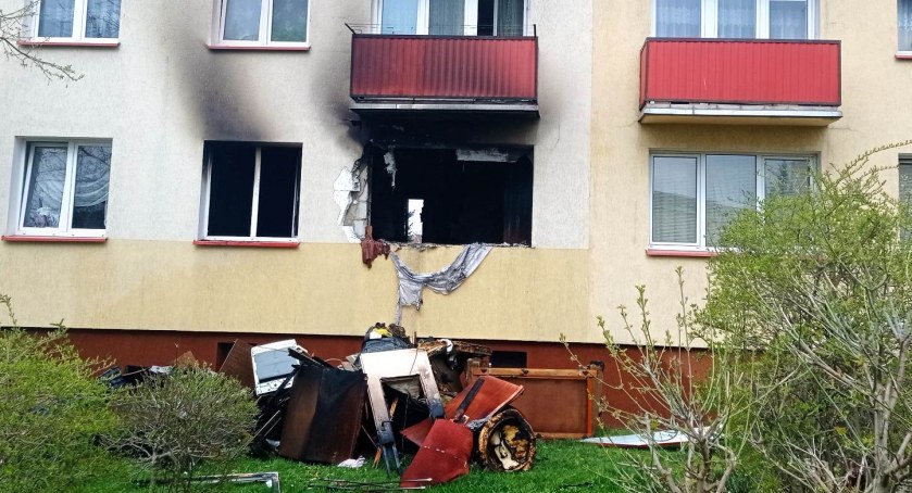 Zdjęcie: Wybuch w mieszkaniu w Wysokiem Mazowieckiem