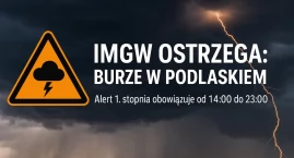 Alert pogodowy w Podlaskiem: możliwe burze, silny wiatr i grad