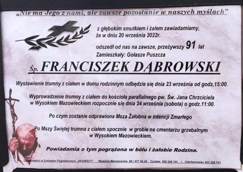 Franciszek  Dąbrowski 