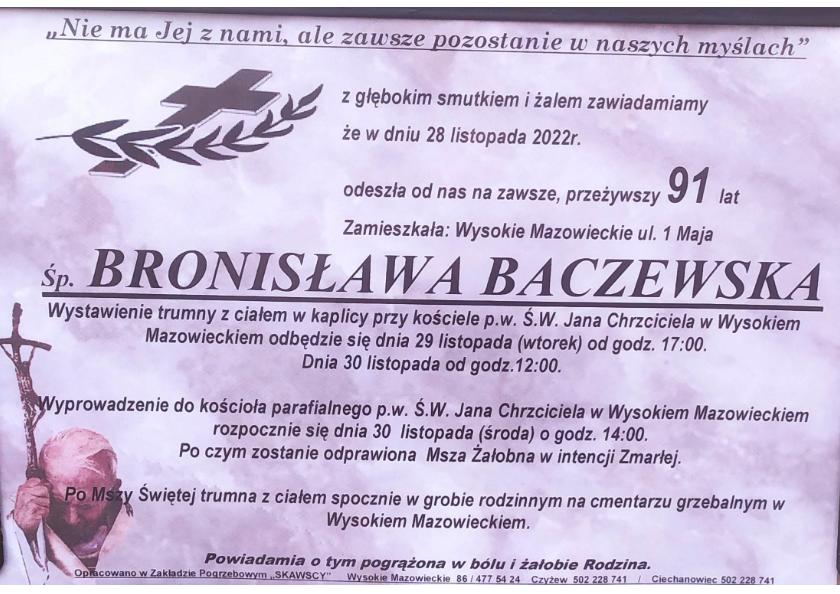 Bronisława Baczewska