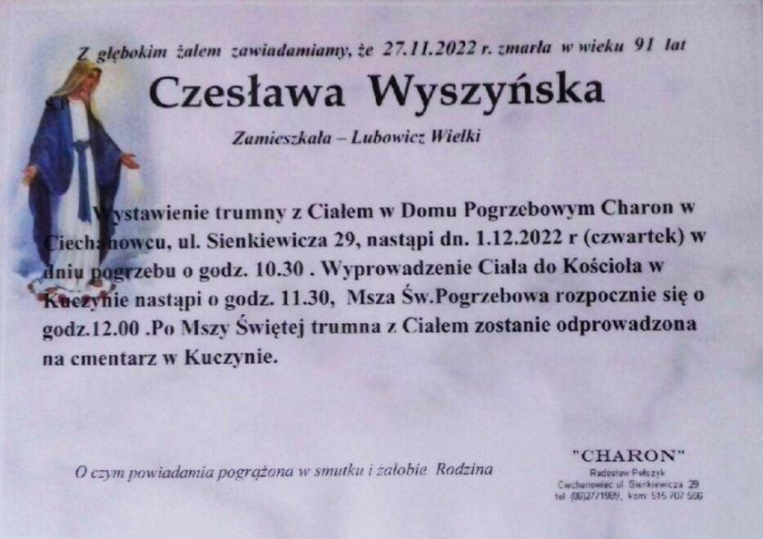 Czesława  Wyszyńska
