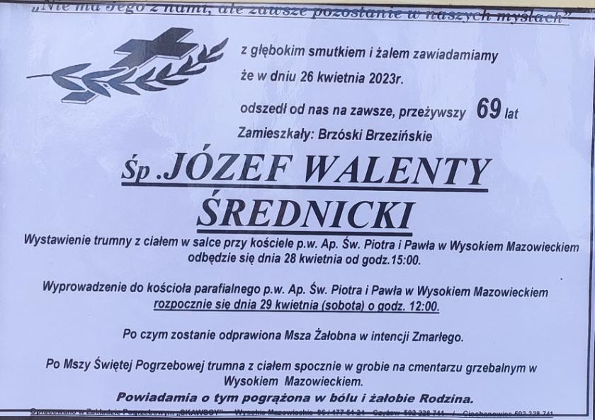 Józef Walenty  Średnicki