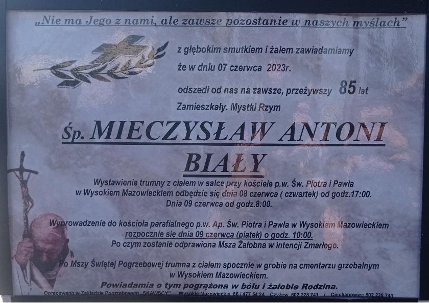 Mieczysław Antoni  Biały 