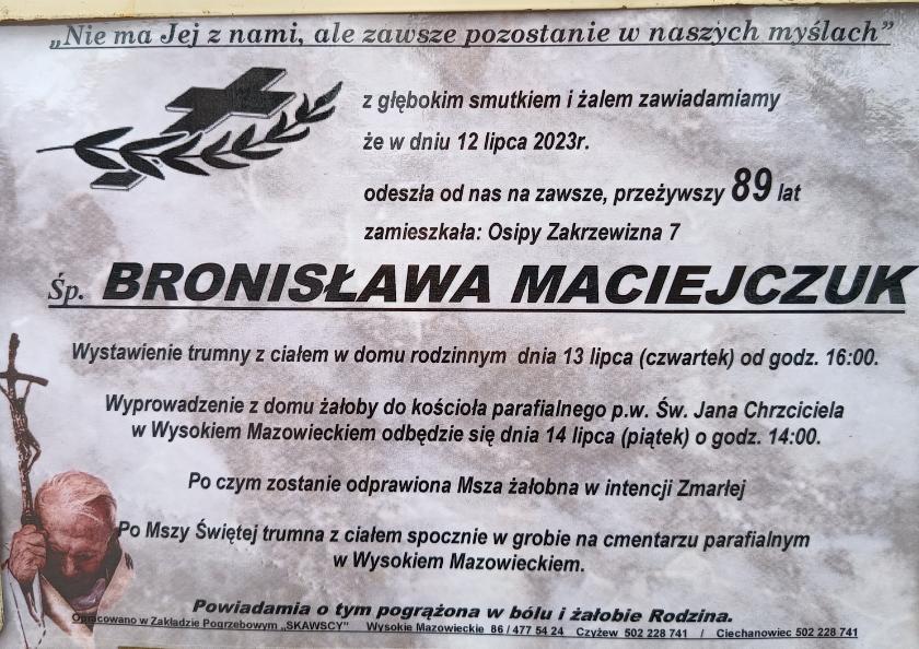 Bronisława  Maciejczuk