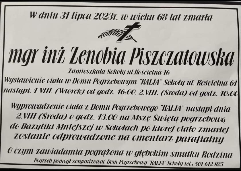 mgr inż. Zenobia Piszczatowska