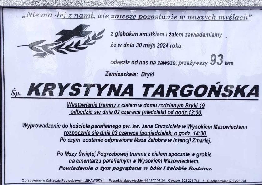 Krystyna  Targońska