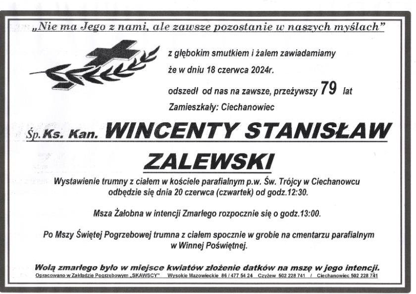 Ks.Kan. Wincenty Stanisław Zalewski