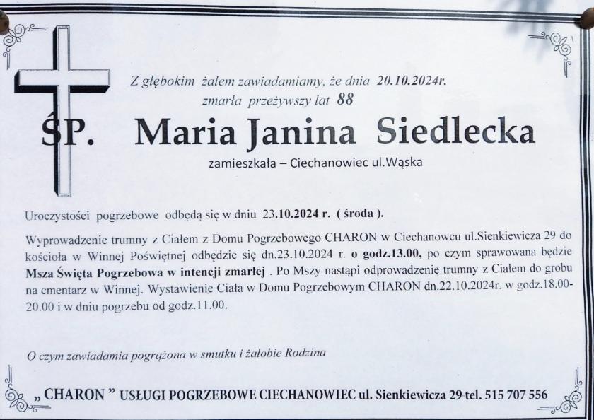 Maria Janina Siedlecka