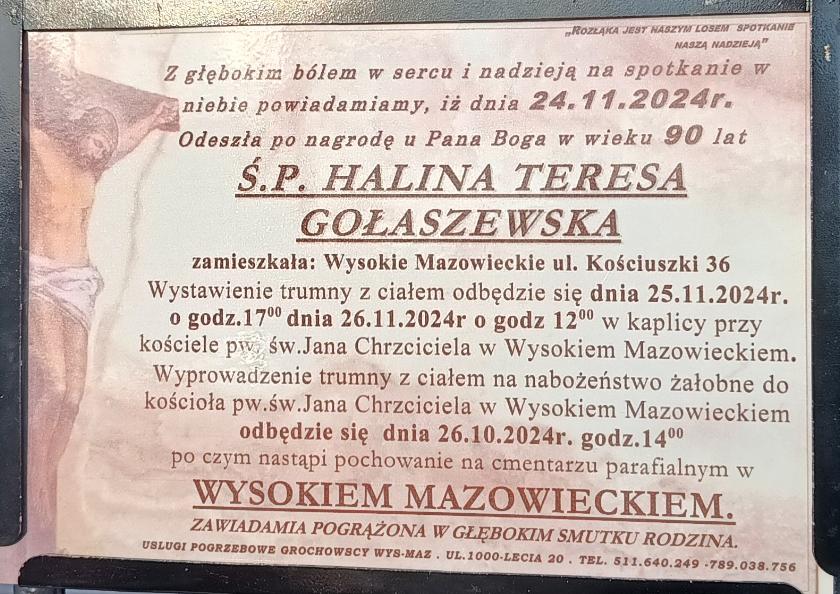 Halina Teresa  Gołaszewska