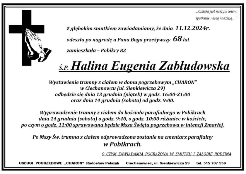 Halina Eugenia  Zabłudowska