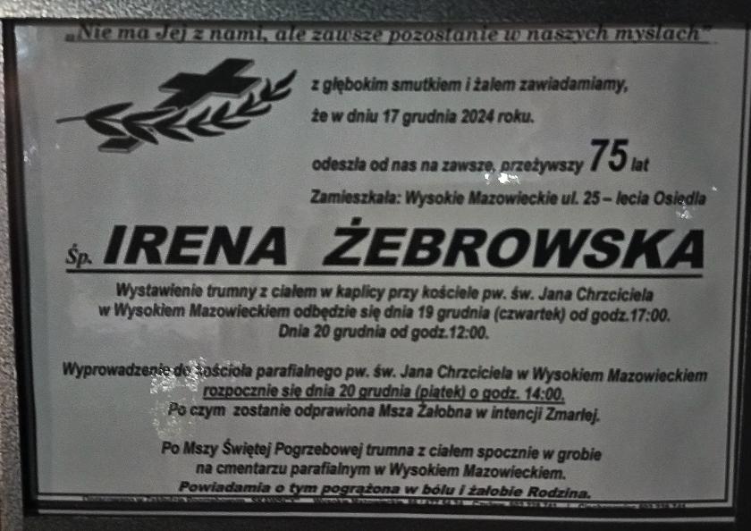 Irena Żebrowska