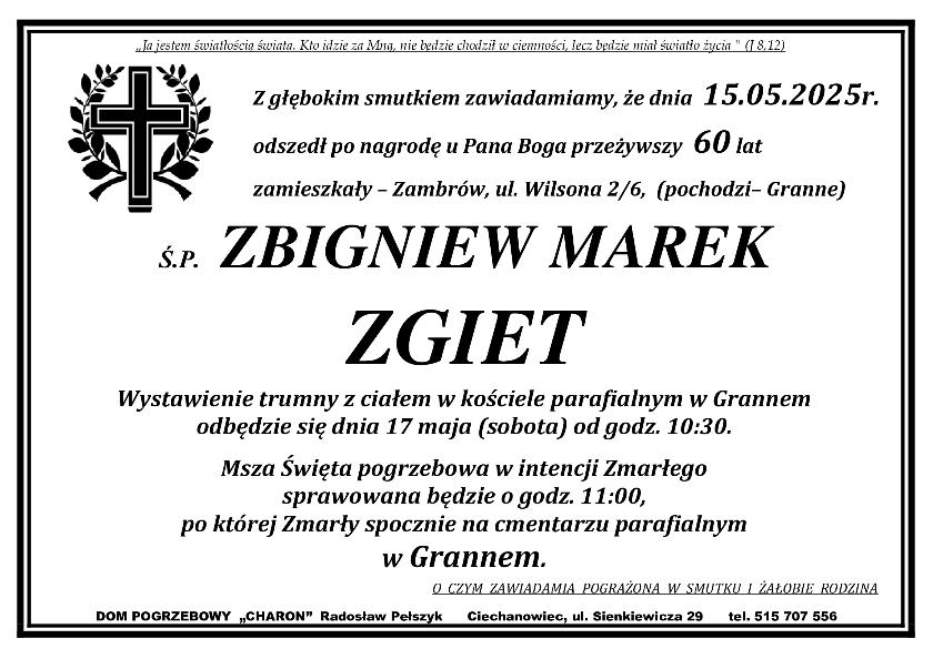 ZBIGNIEW MAREK ZGIET