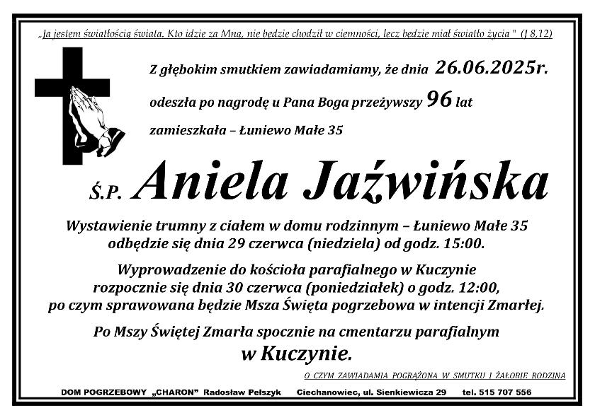 ANIELA JAŹWIŃSKA