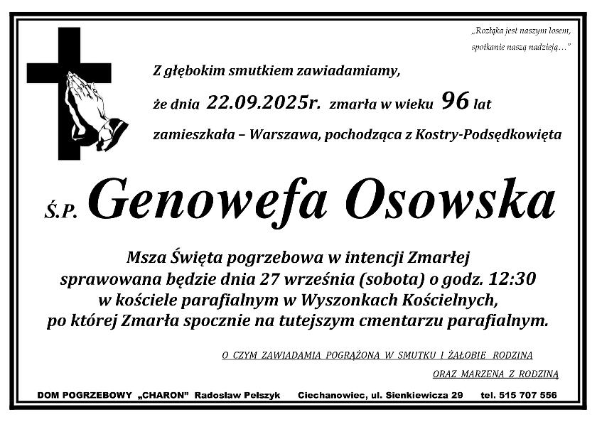 GENOWEFA OSOWSKA