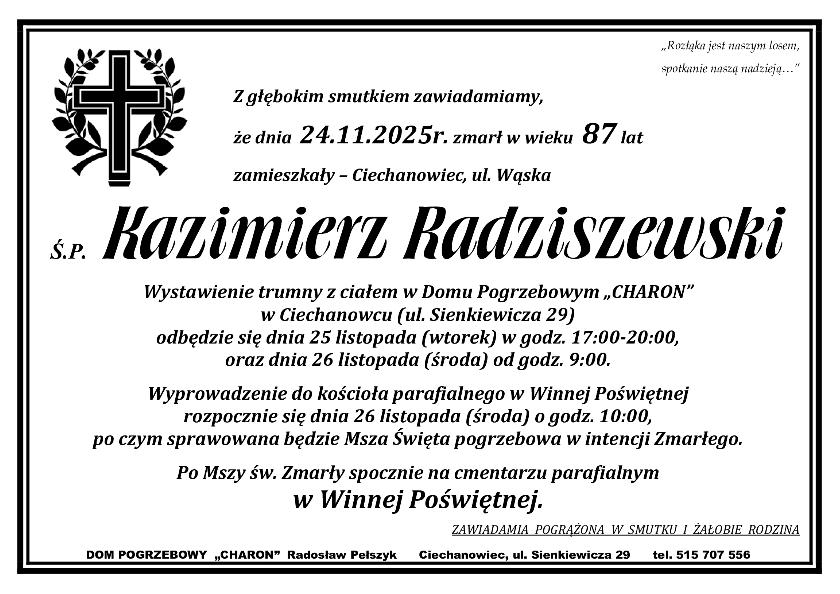 KAZIMIERZ RADZISZEWSKI