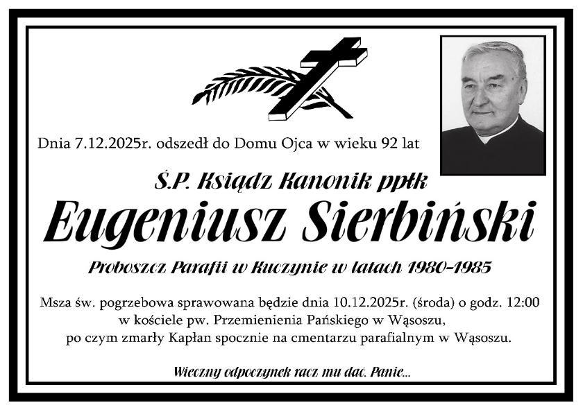 Ksiądz Kanonik ppłk  Eugeniusz Sierbiński