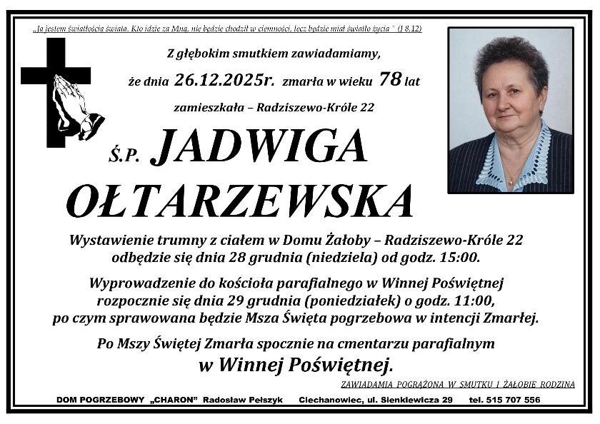 JADWIGA OŁTARZEWSKA