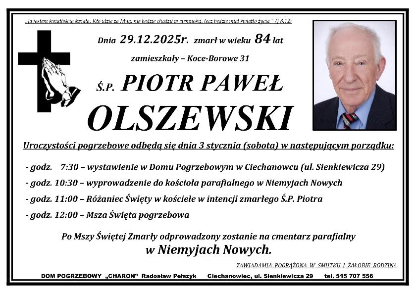 PIOTR PAWEŁ OLSZEWSKI